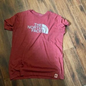 Red large the north face shirt